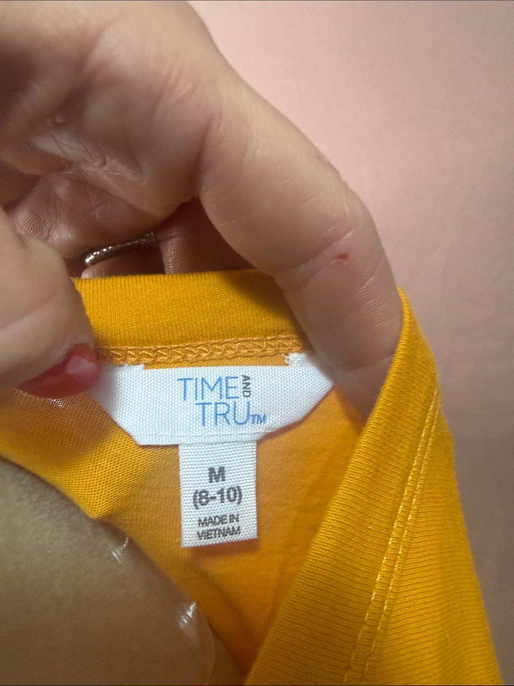 NWOT Time and Tru Gold Short Sleeve Dress - Picture 2 of 7